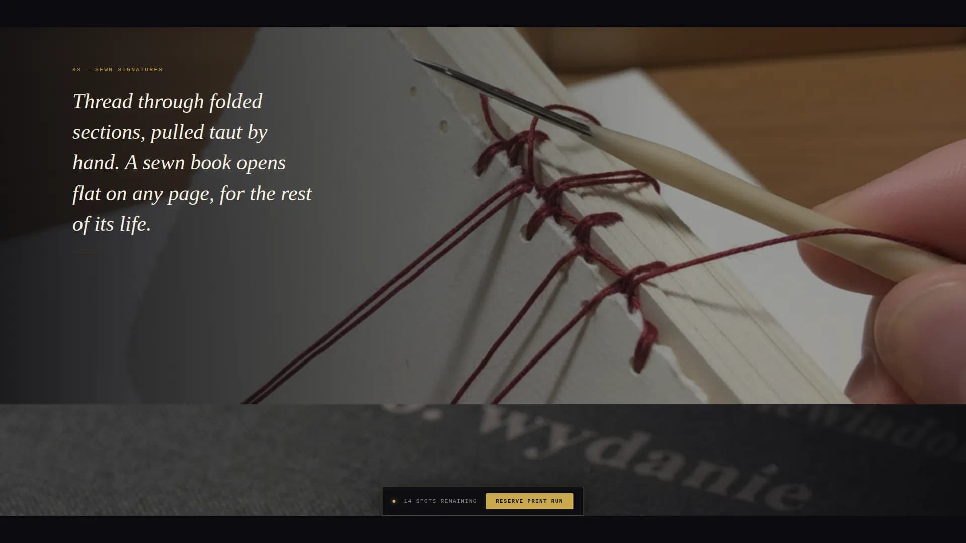 Press - Cinematic Book Manufacturing Landing Page Template