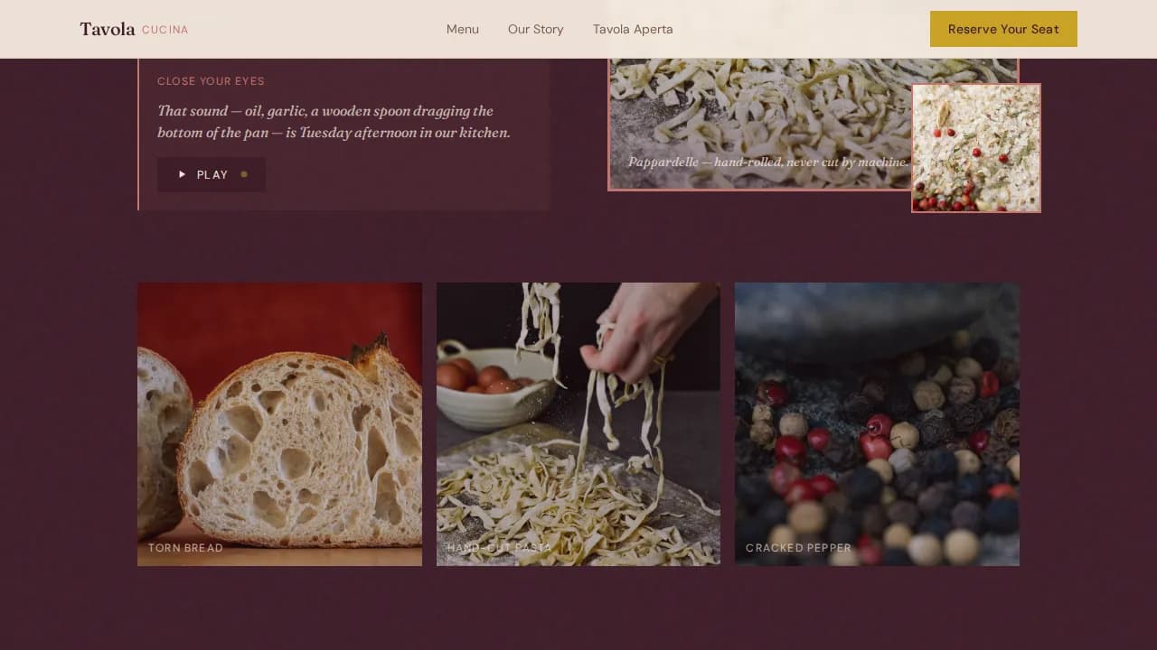 Sfumato — Refined Italian Delivery Landing Page Template