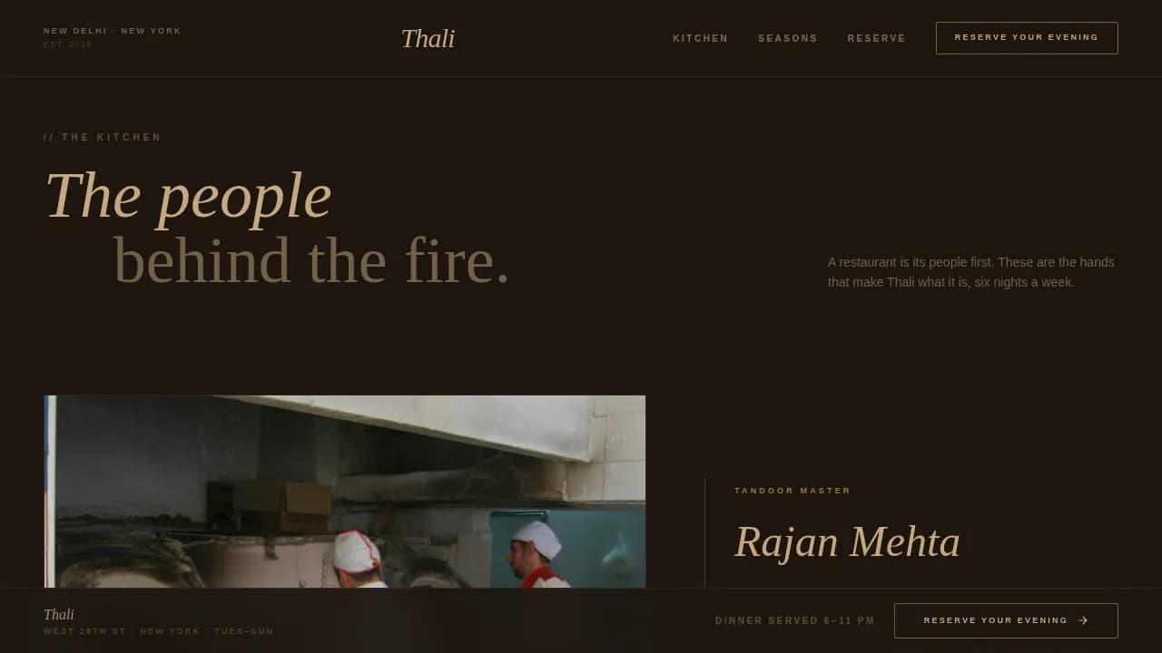 Feast — Authentic Indian Fine Dining Landing Page Template