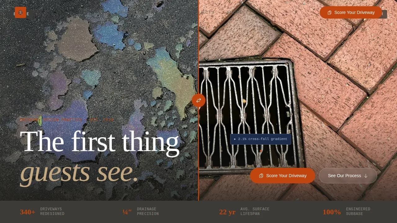 Slab - Precision Driveway Redesign Landing Page Template