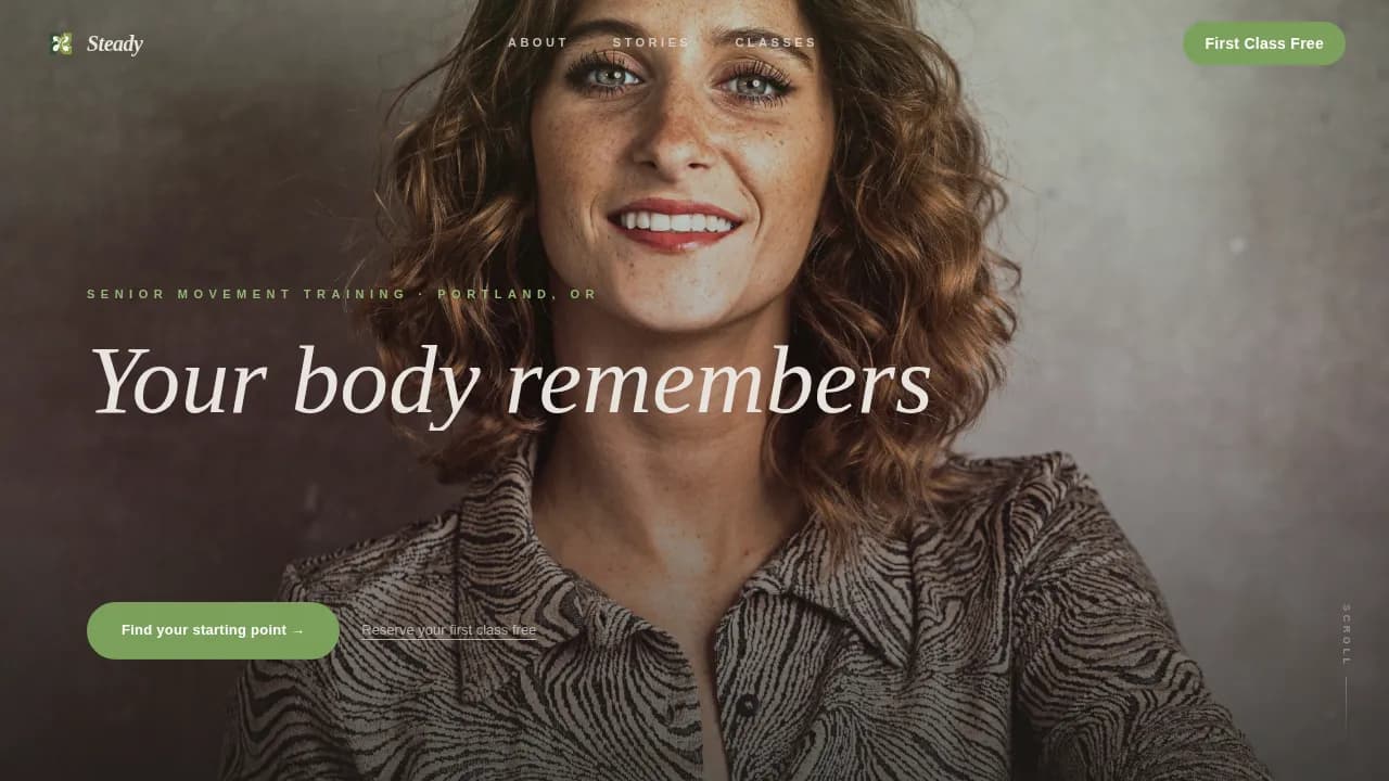 Senior Fitness Trainer Website Template for Older Adults