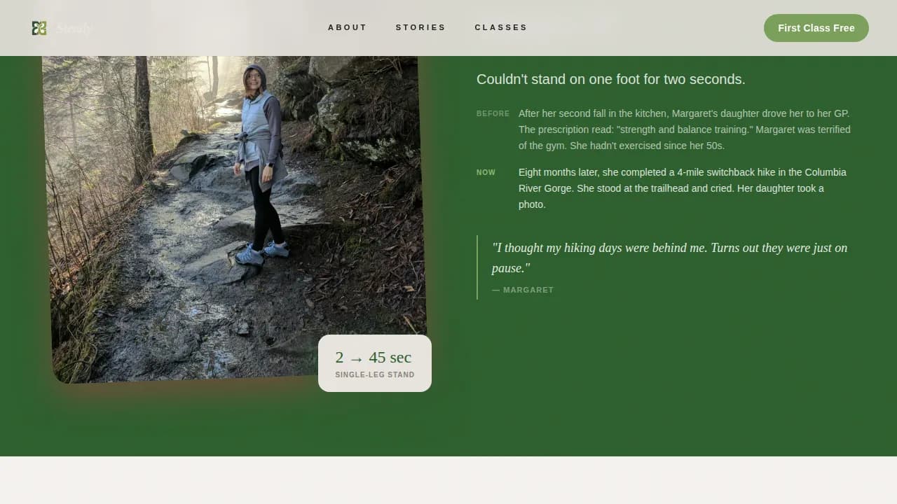 Senior Fitness Trainer Website Template for Older Adults