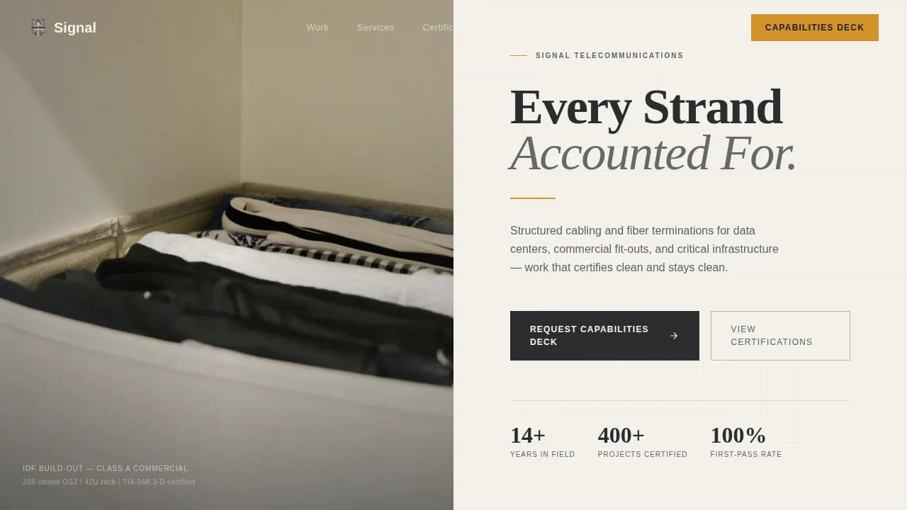 Connect — Telecom Technician Services Landing Page Template