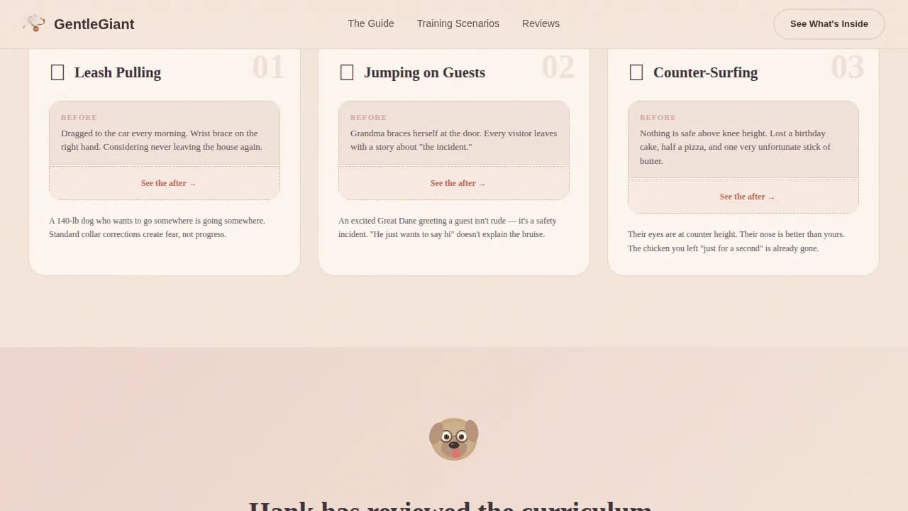 Harmony — Loyal Family Dog Training Landing Page Template