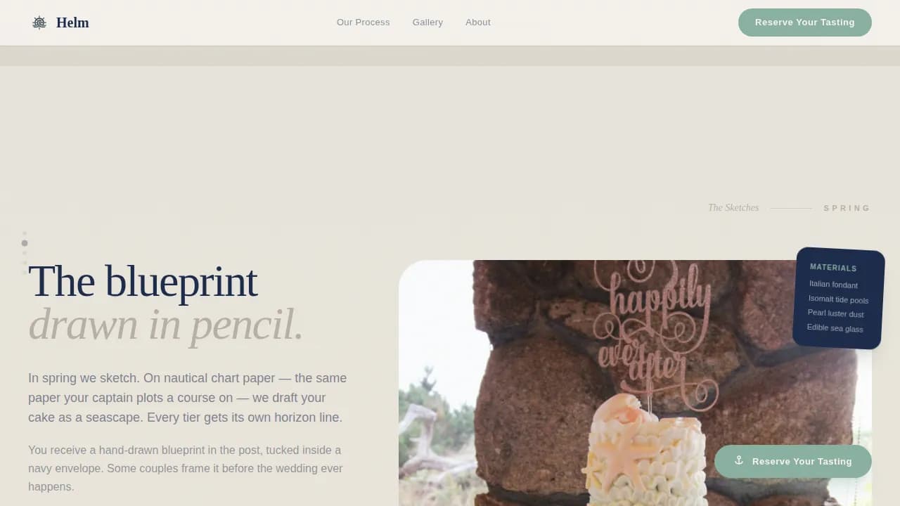 Nautical Wedding Booking Website Template
