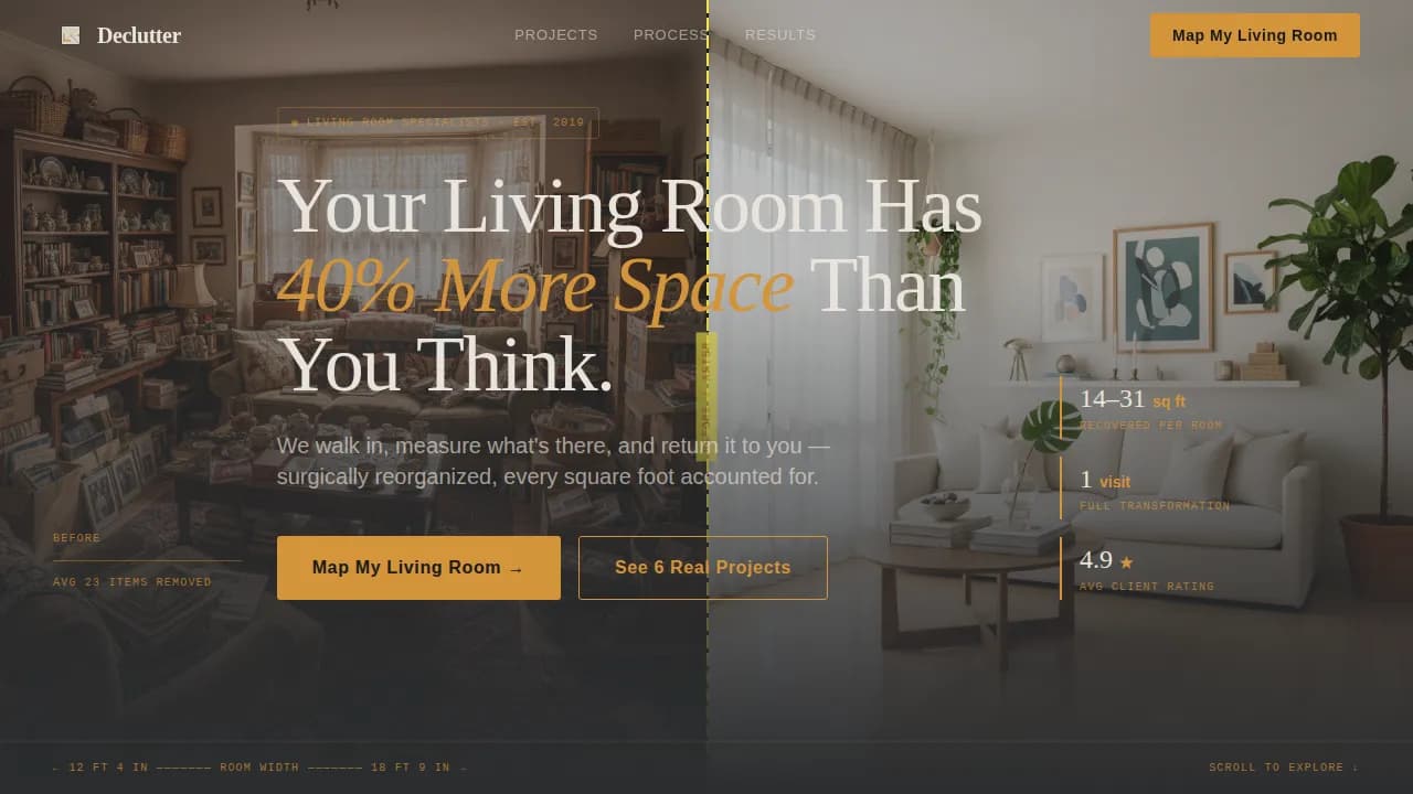 Living Room Renovation Professional Website Template