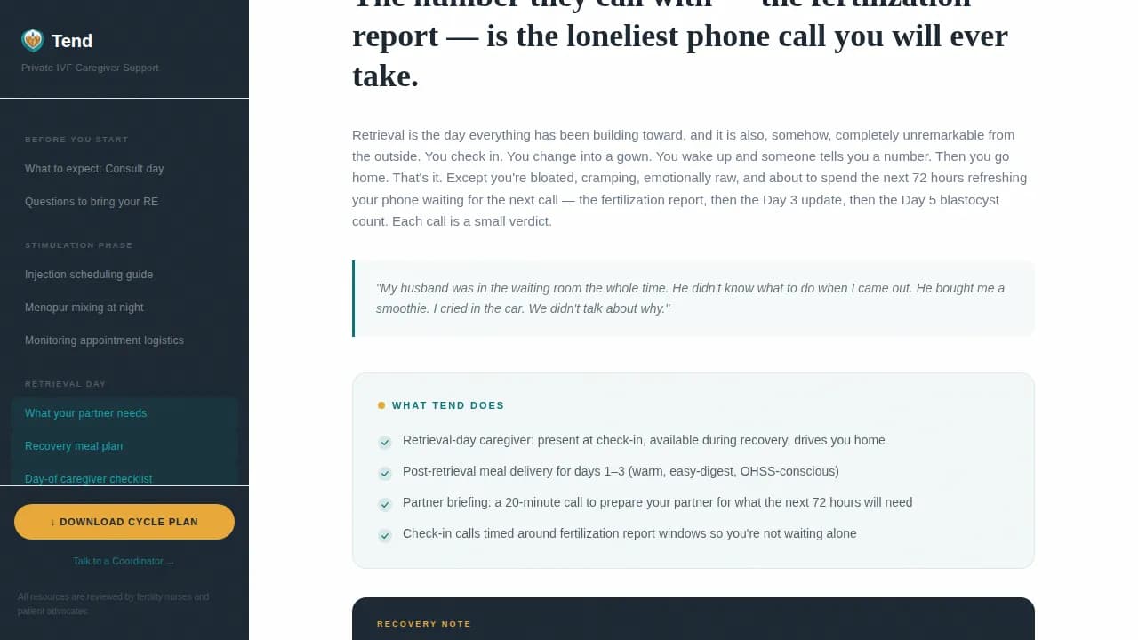 Infertility Care Professional Website Template
