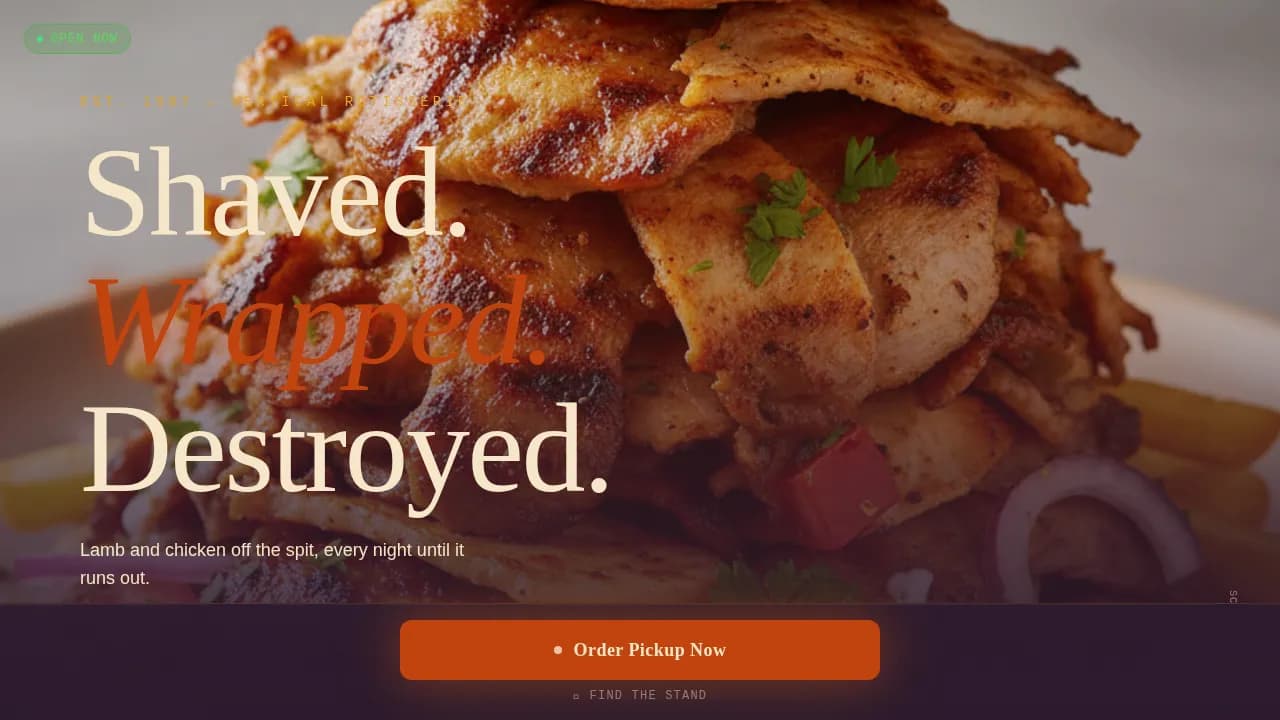 Street Food & Market Stall Professional Website Template