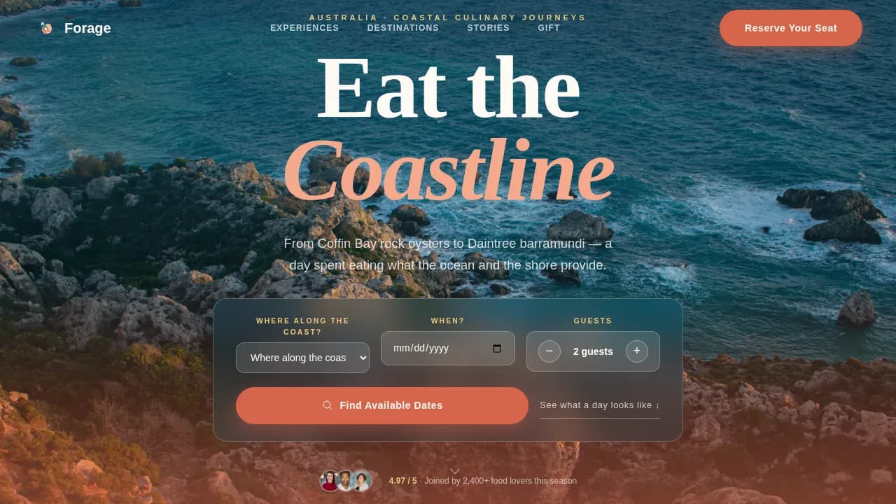 Australia Travel Booking Website Template