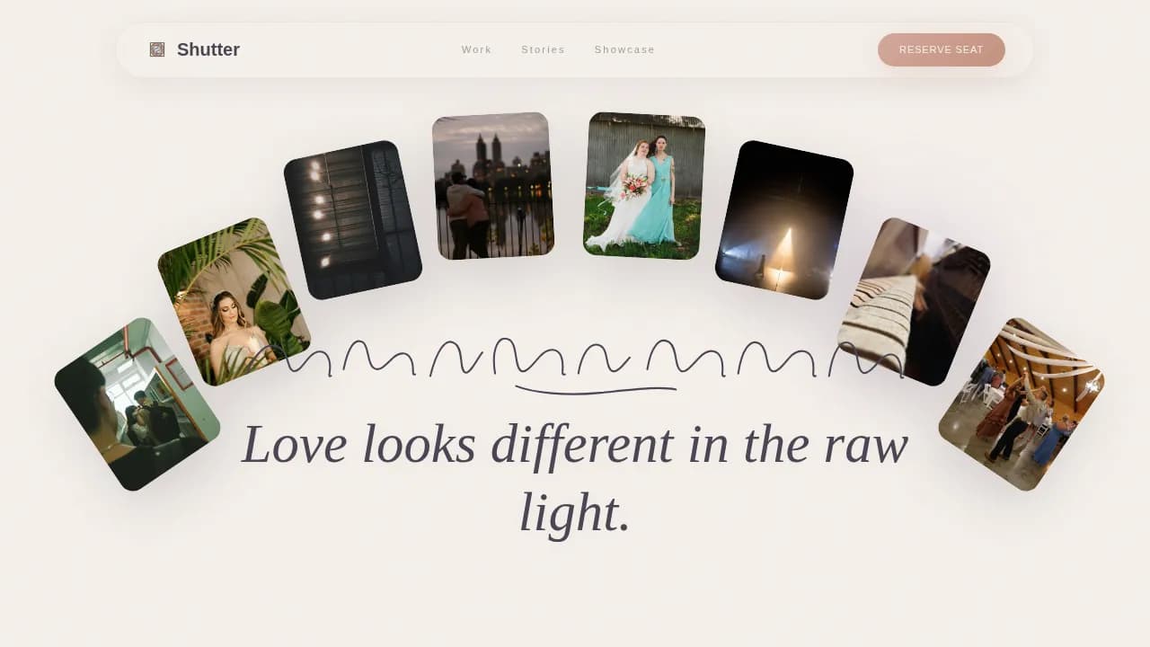 Industrial Chic Wedding Professional Website Template