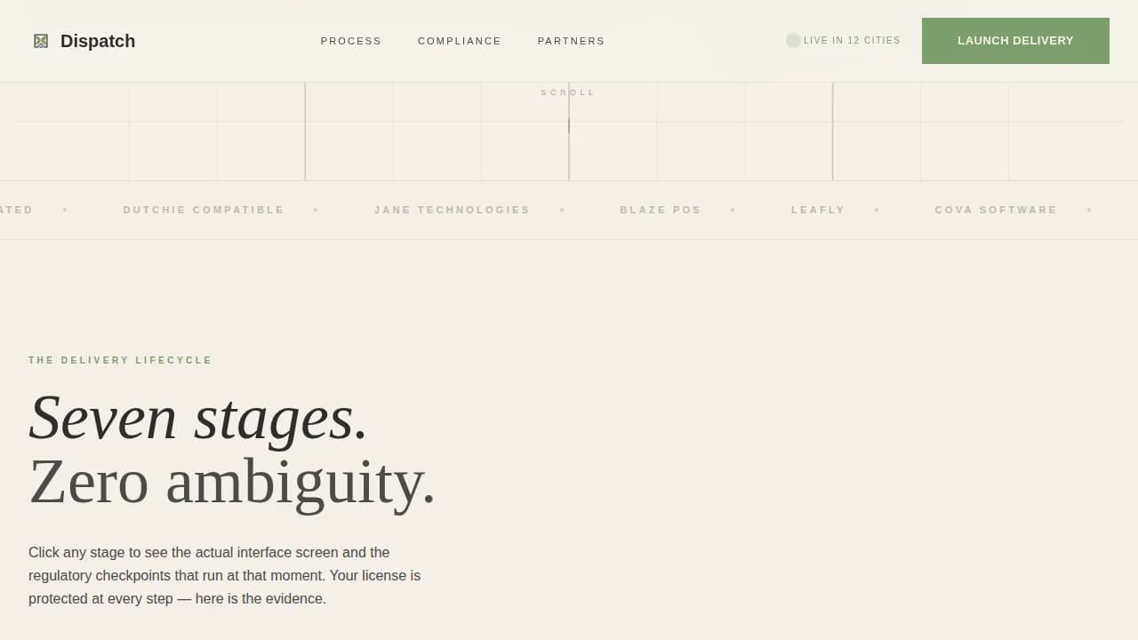 Deliver — Compliant Cannabis App Landing Page Template