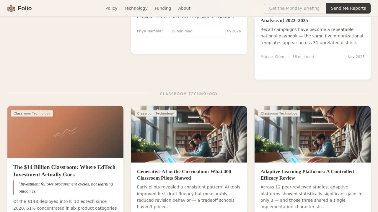 Education Blog & Media Privacy Policy Website Template