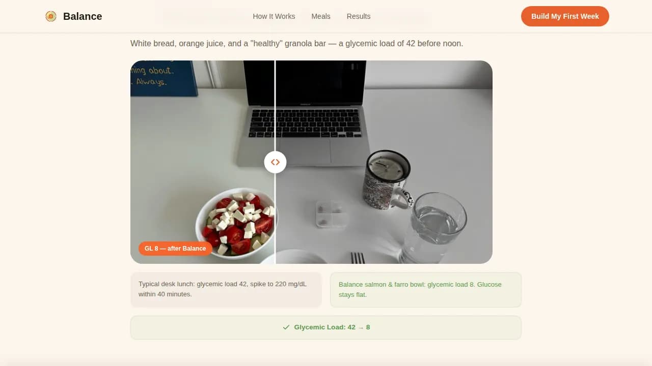 Meal Delivery — Specialized Diabetes Nutrition Landing Page Template