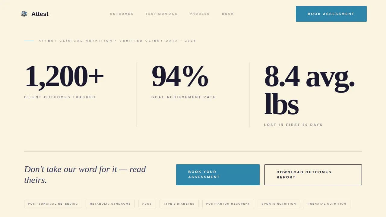 Dietitian Booking Website Template
