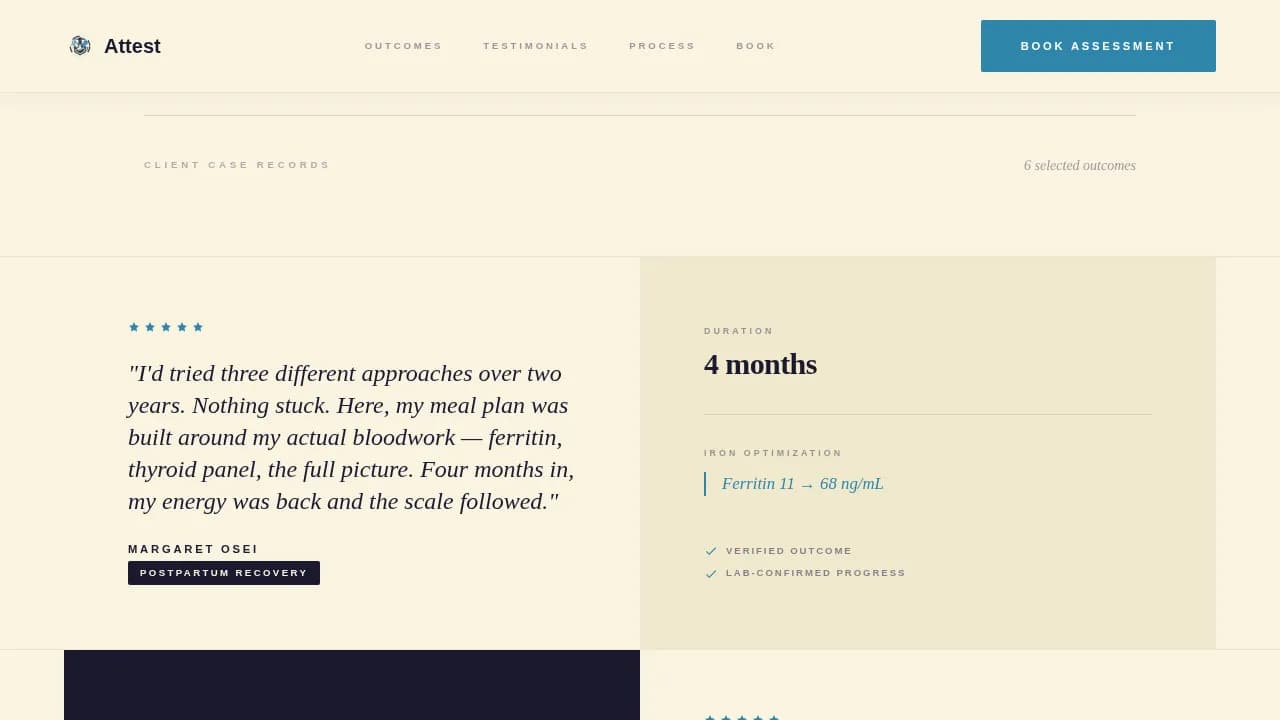 Dietitian Booking Website Template