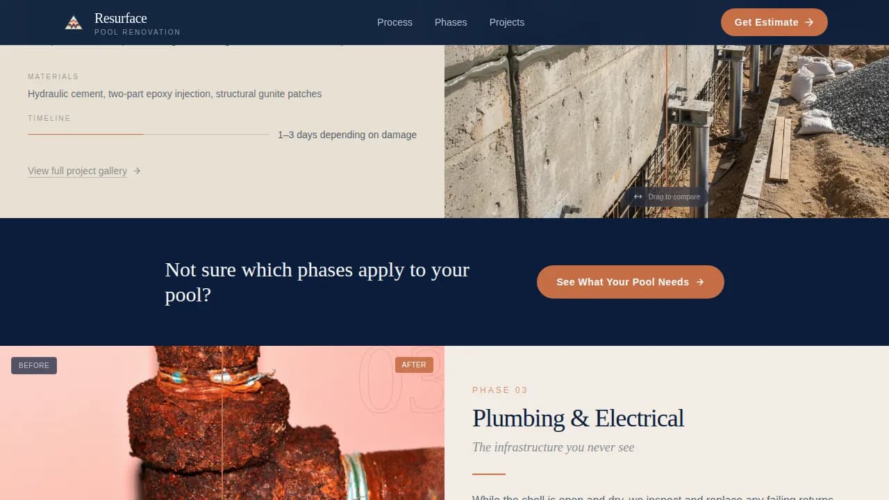 Pool & Spa Professional Website Template