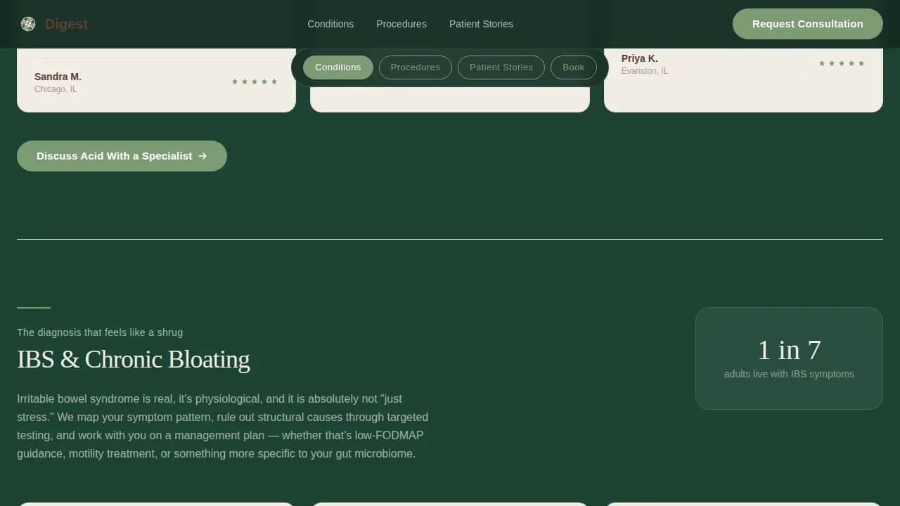 Gastroenterology Medicine Booking Website Template