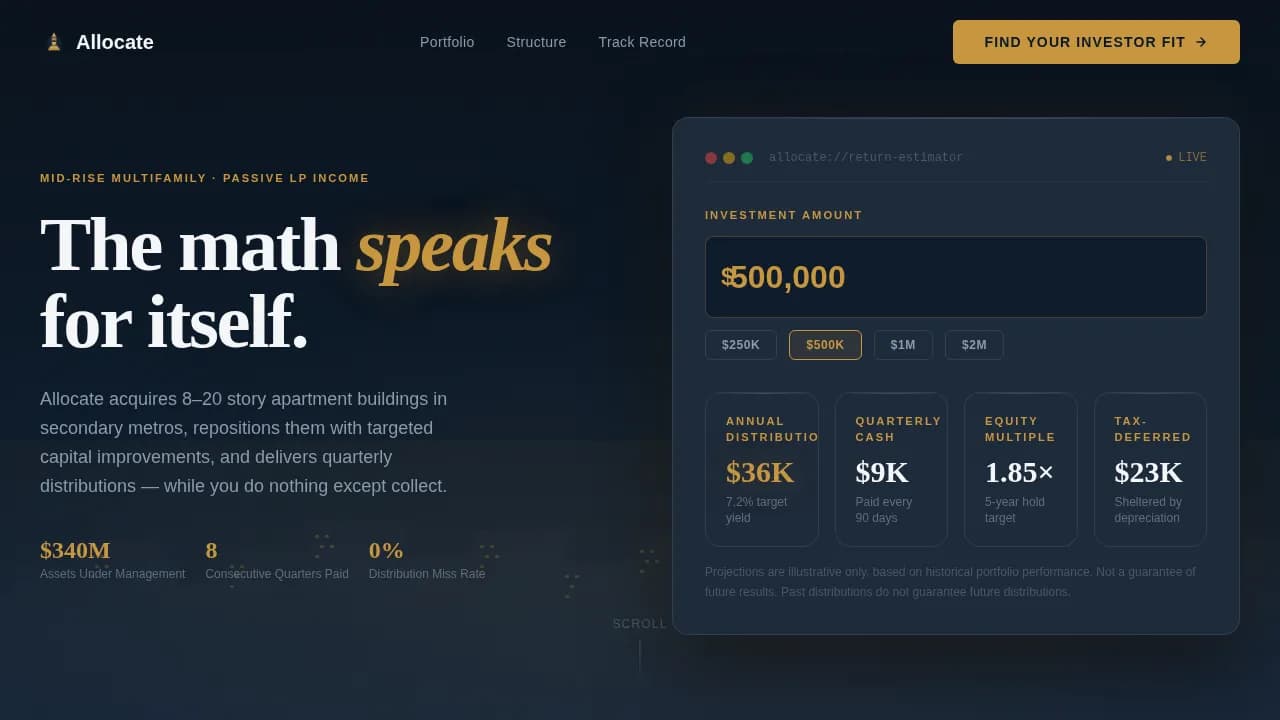 Invest — Premier Residential Development Landing Page Template
