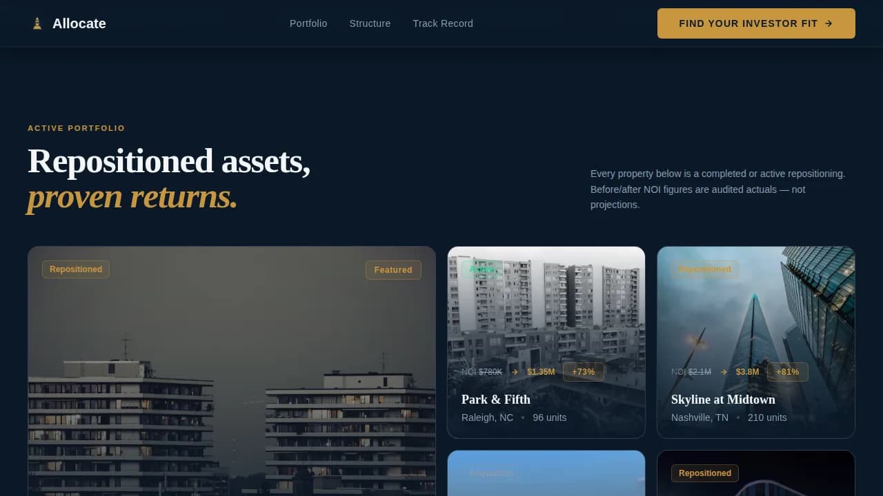 Invest — Premier Residential Development Landing Page Template