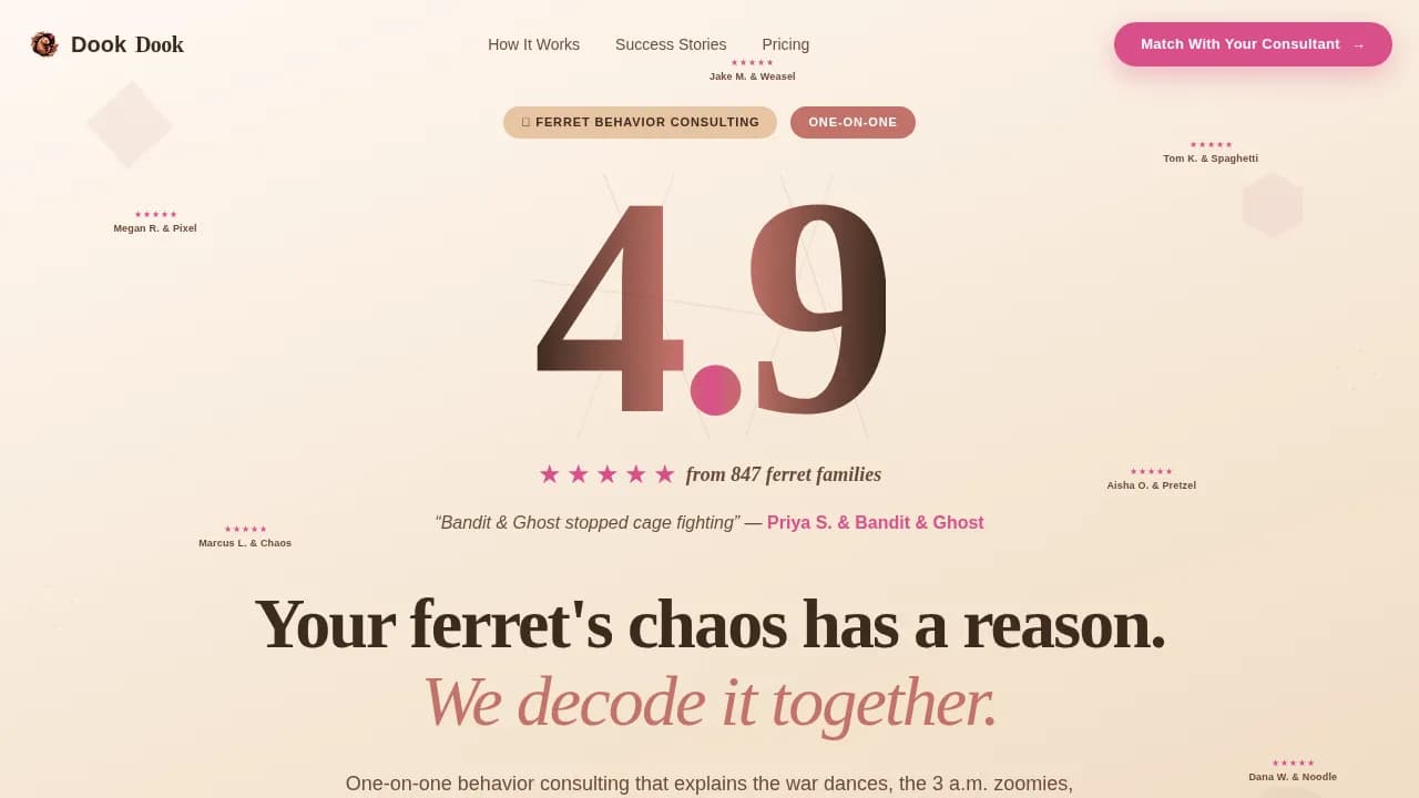 Ferret Reviews Website Template