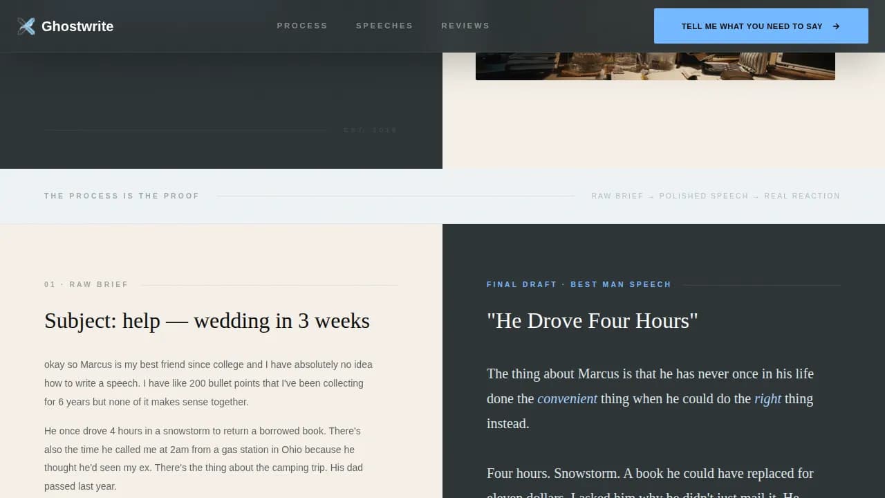 Speechwriter Blog Website Template