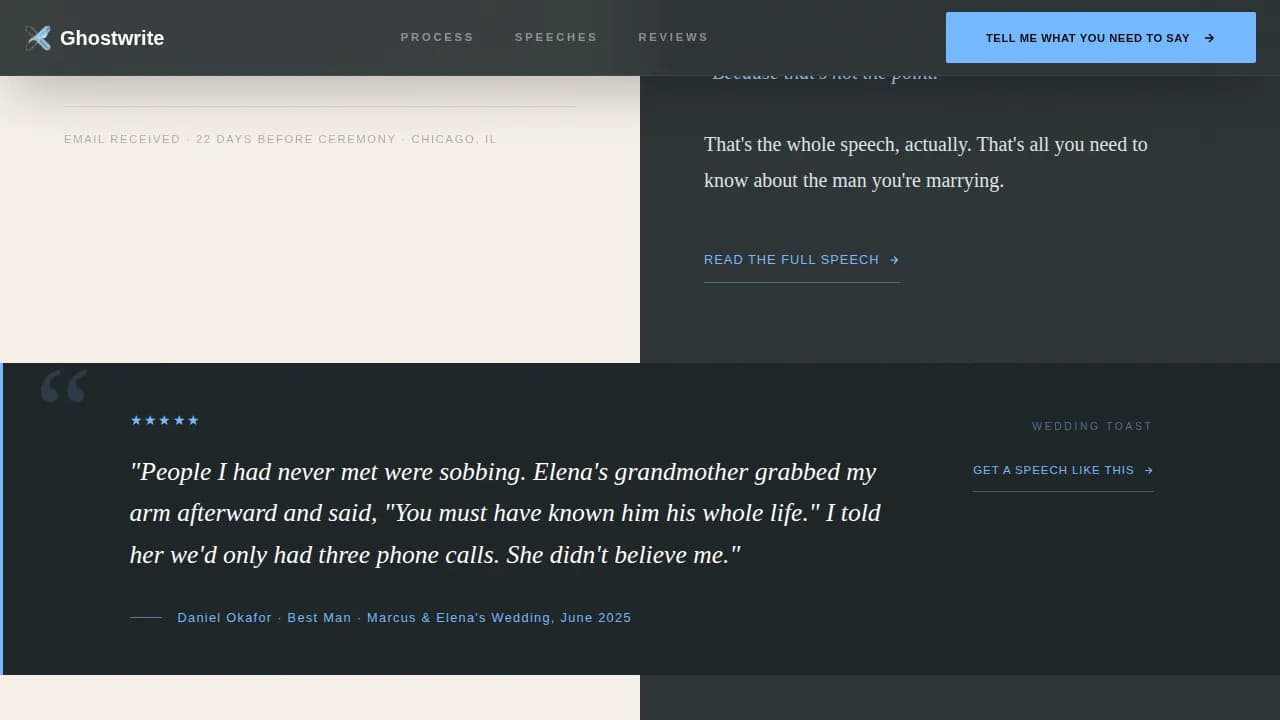 Speechwriter Blog Website Template