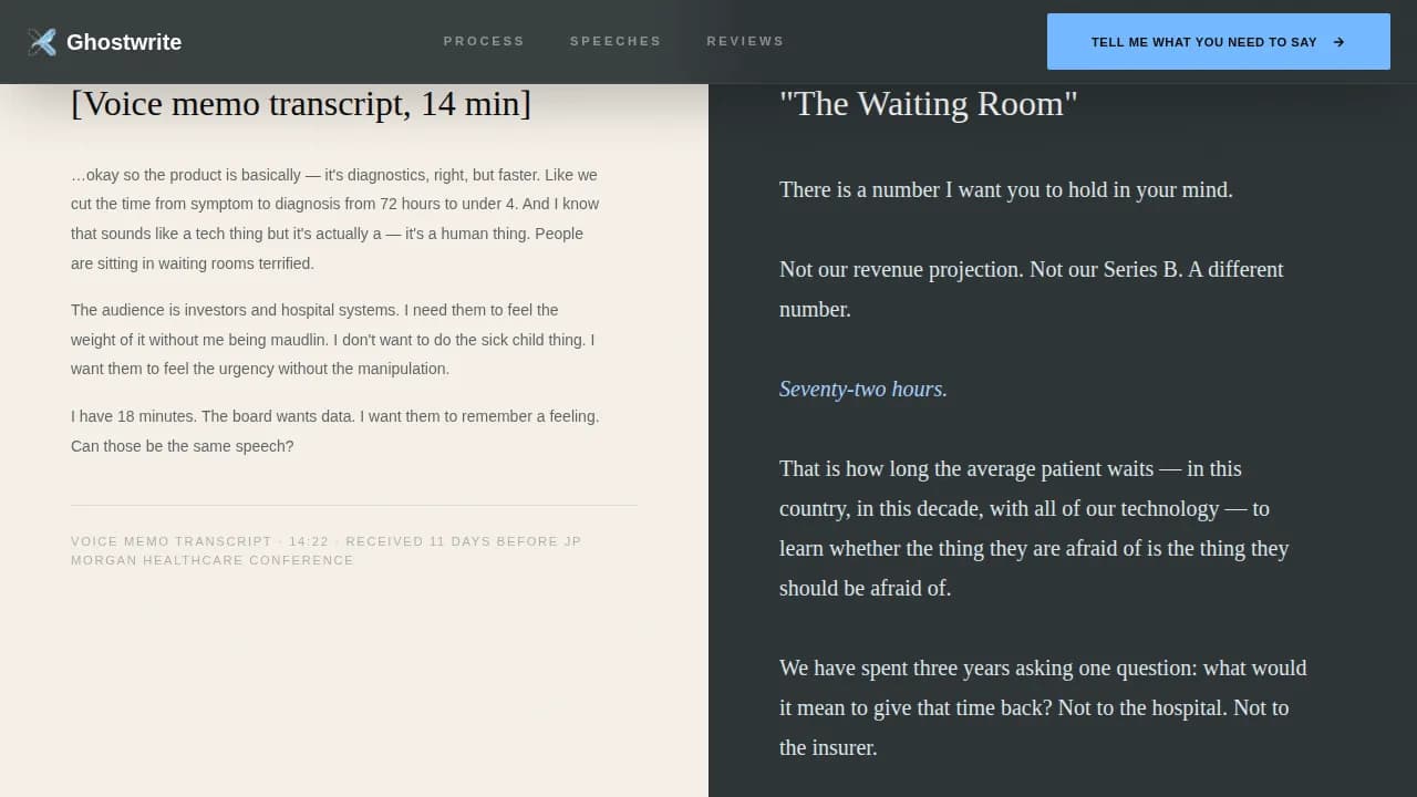 Speechwriter Blog Website Template