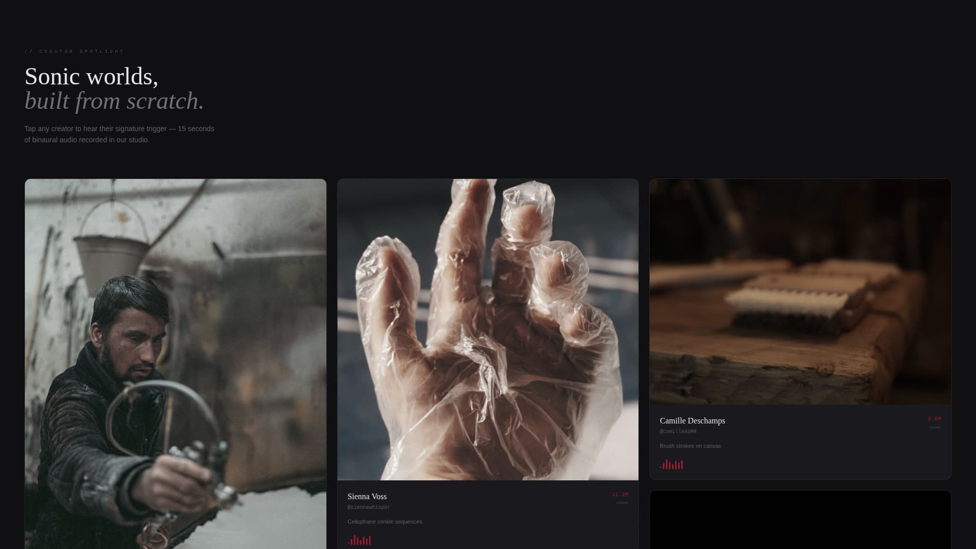 Whisper - Immersive Asmr Landing Page Template