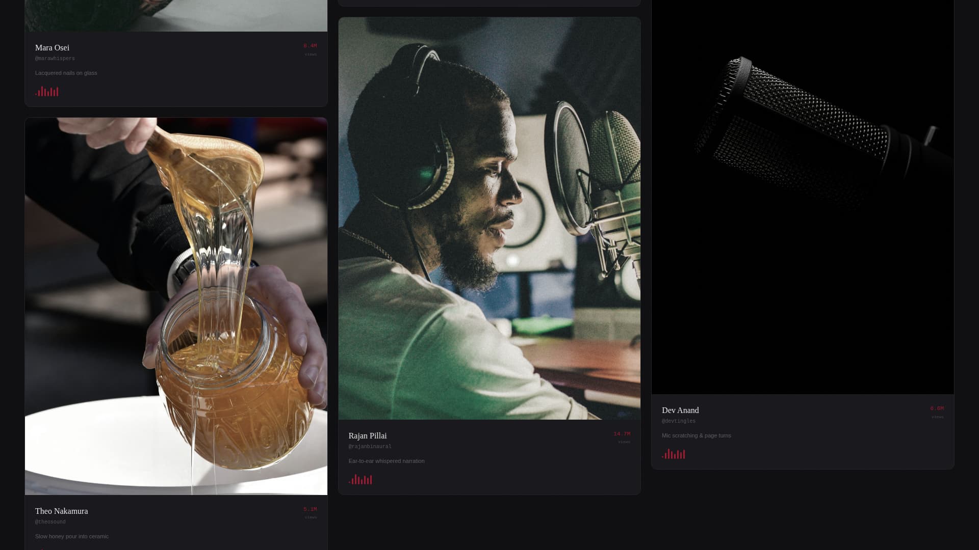 Whisper - Immersive Asmr Landing Page Template