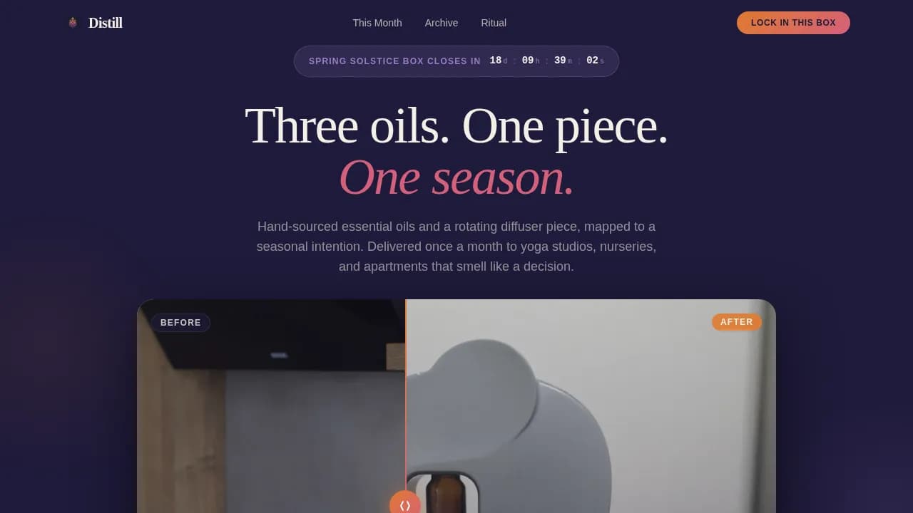 Essential Oils & Diffusers Store Professional Website Template