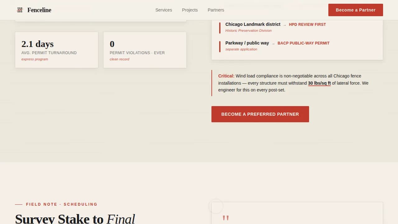 Fence — Reliable Installation Services Landing Page Template