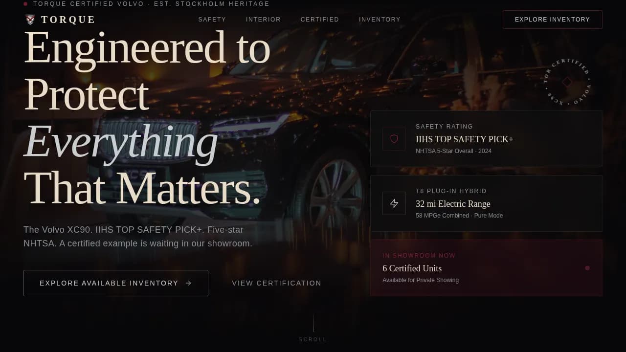Volvo Professional Website Template
