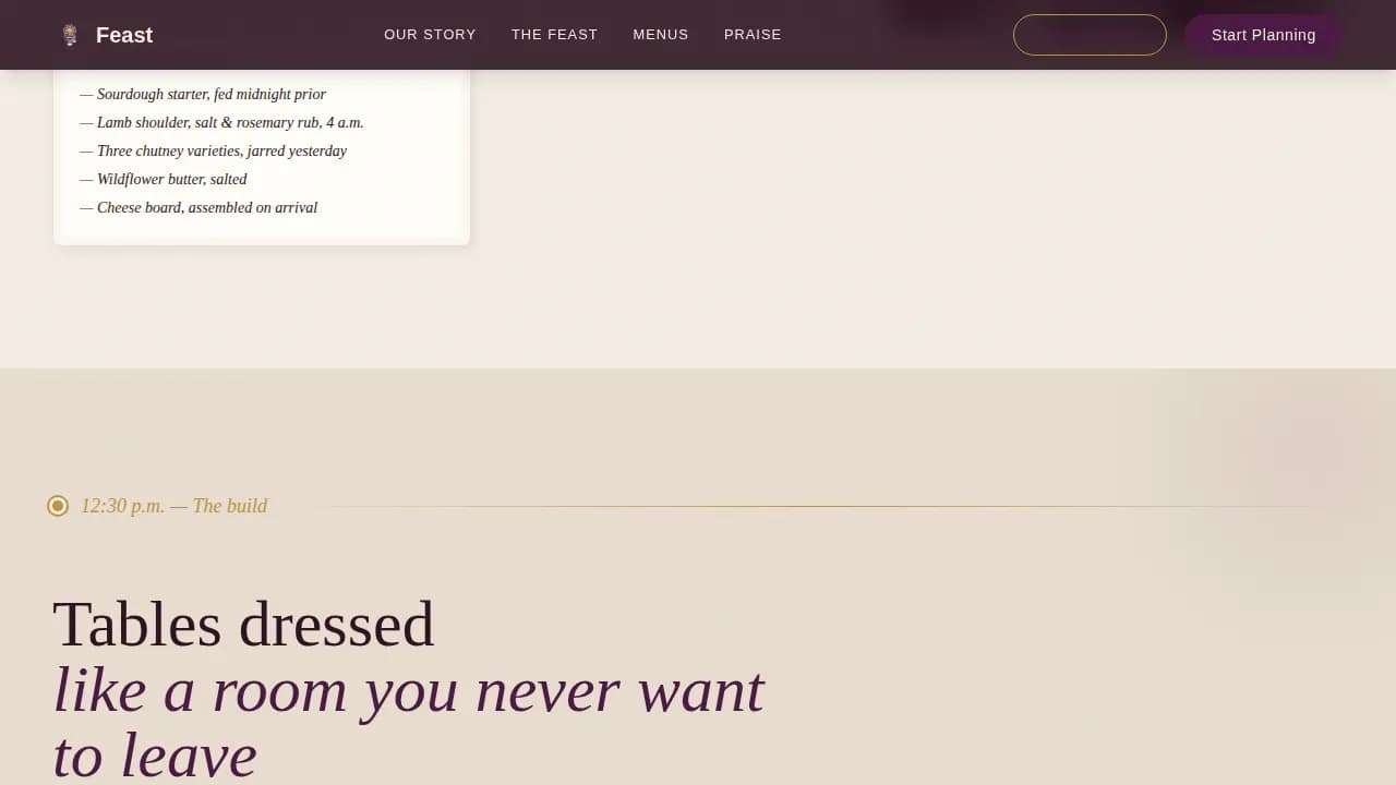 Woodland Wedding Booking Website Template