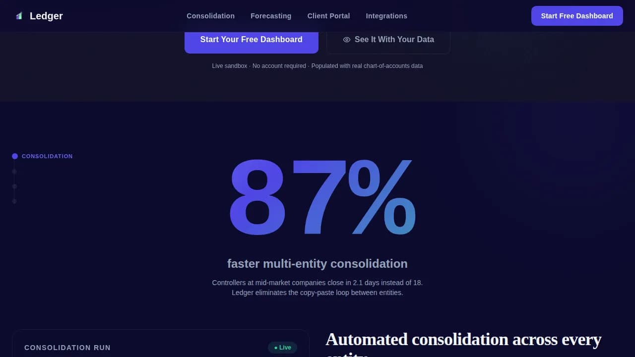 Balance — Instant Finance Reporting Landing Page Template