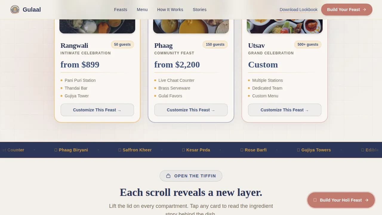 Holi Pricing Website Template
