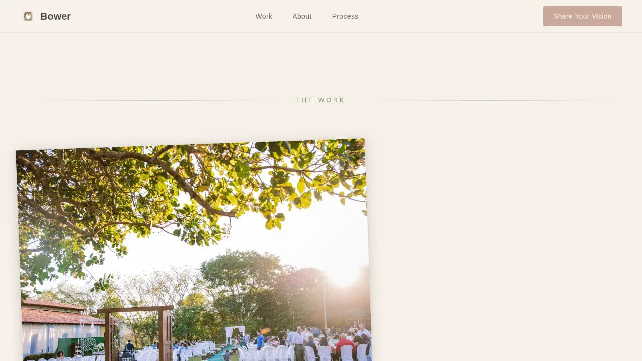 Woodland Wedding Portfolio Website Template