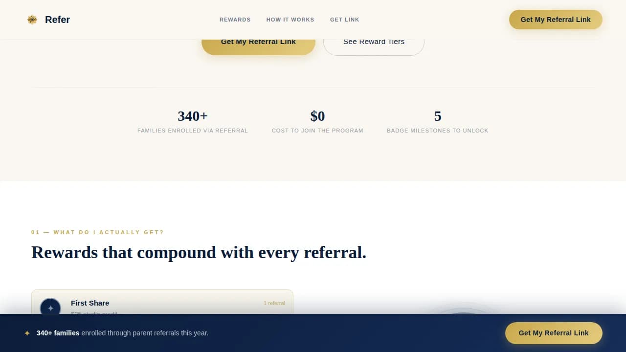 Art School Marketing FAQ Website Template