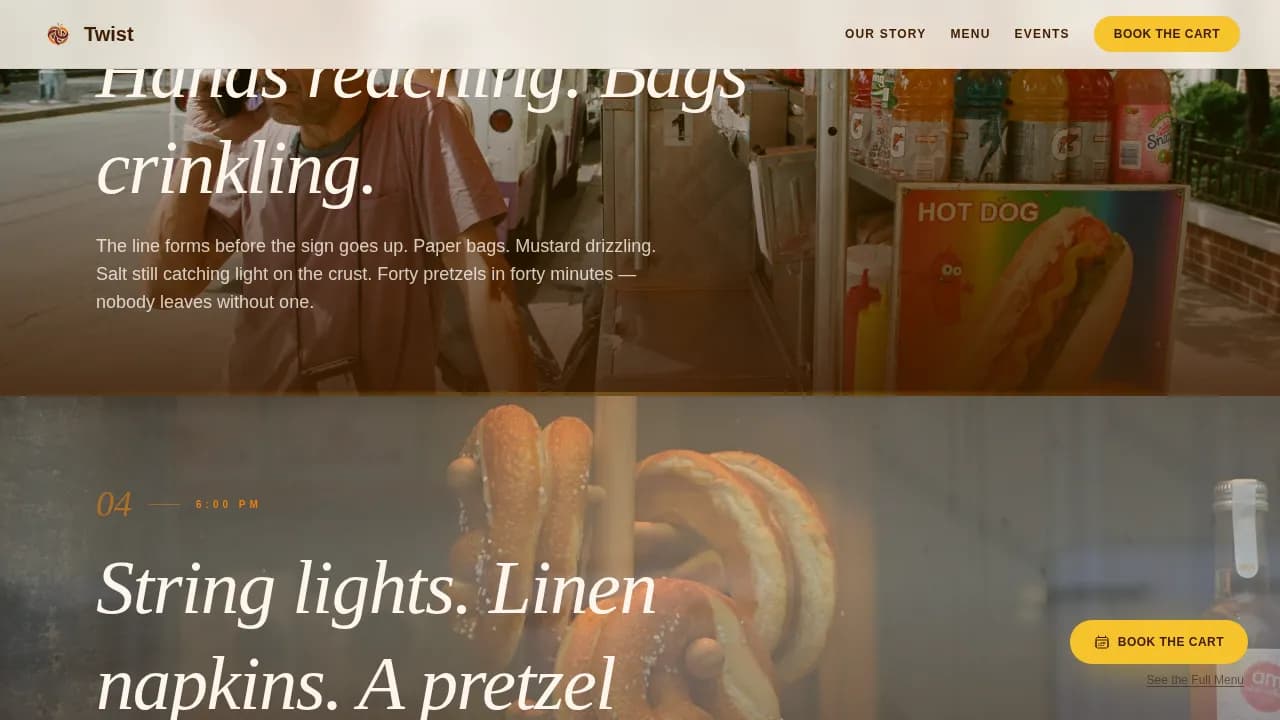 Pretzel — Artisan Gourmet Snack Landing Page Template