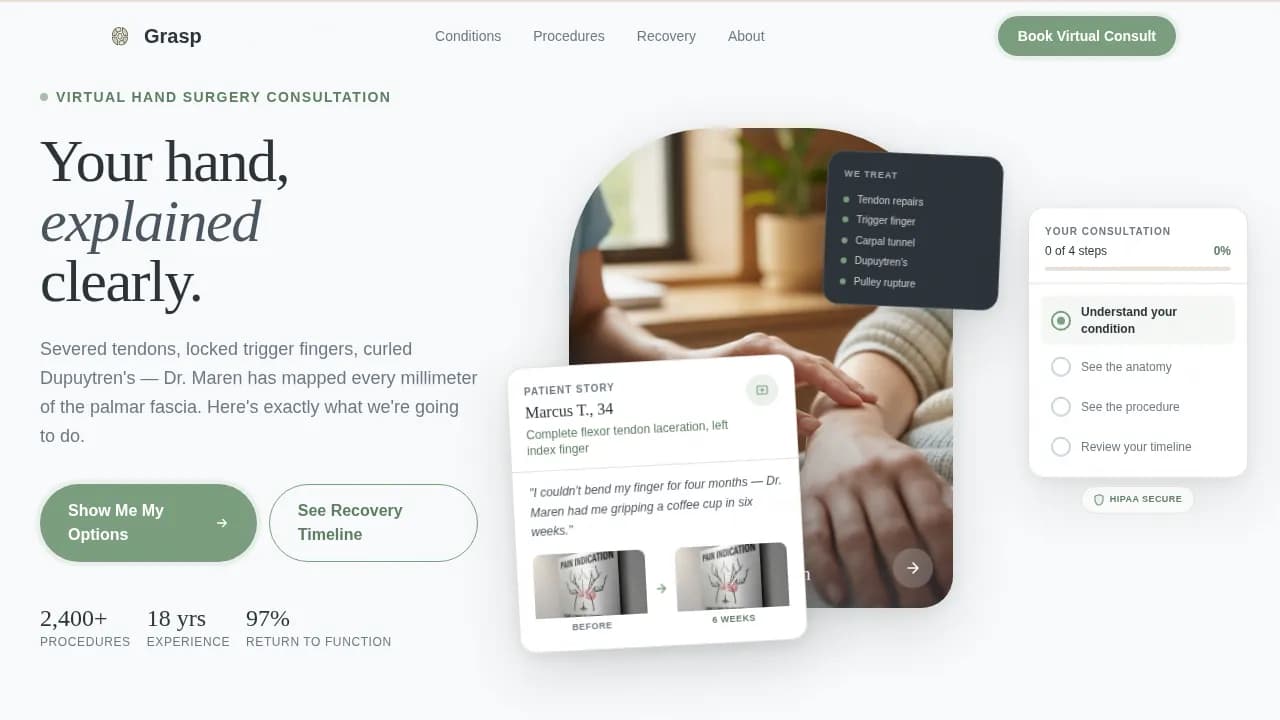 Precision — Expert Surgical Booking Landing Page Template