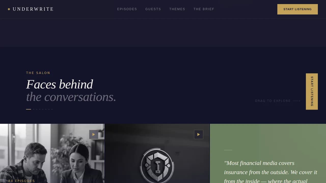 Underline — Refined Insurance Insights Landing Page Template