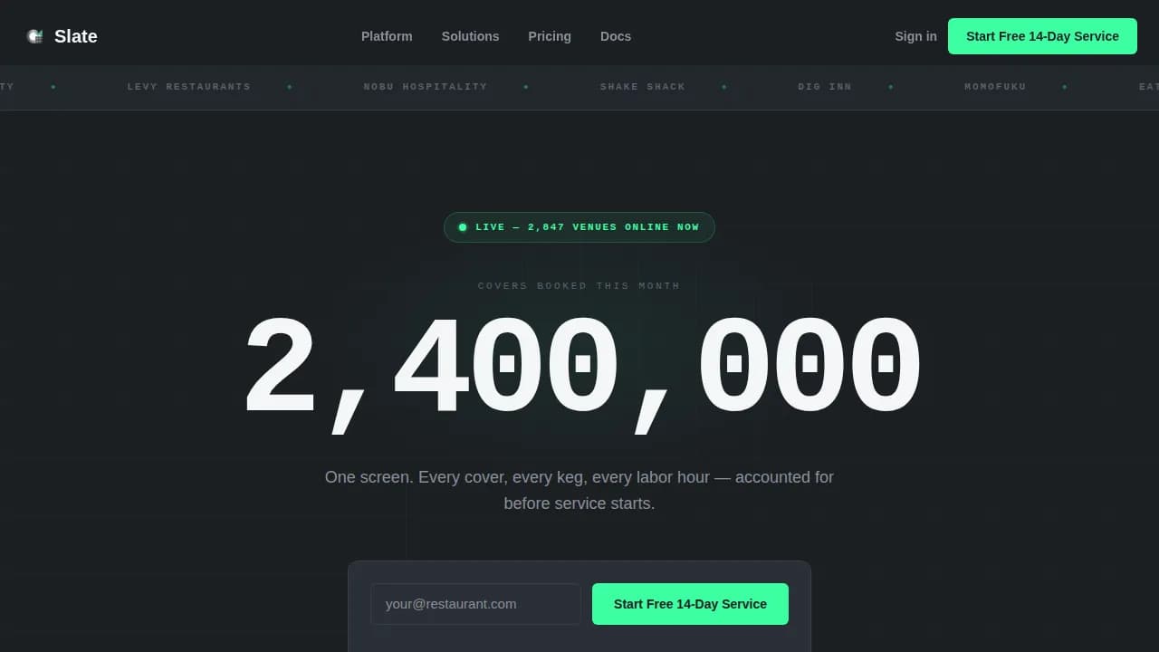 Reserve — Data-Driven Restaurant Booking Landing Page Template