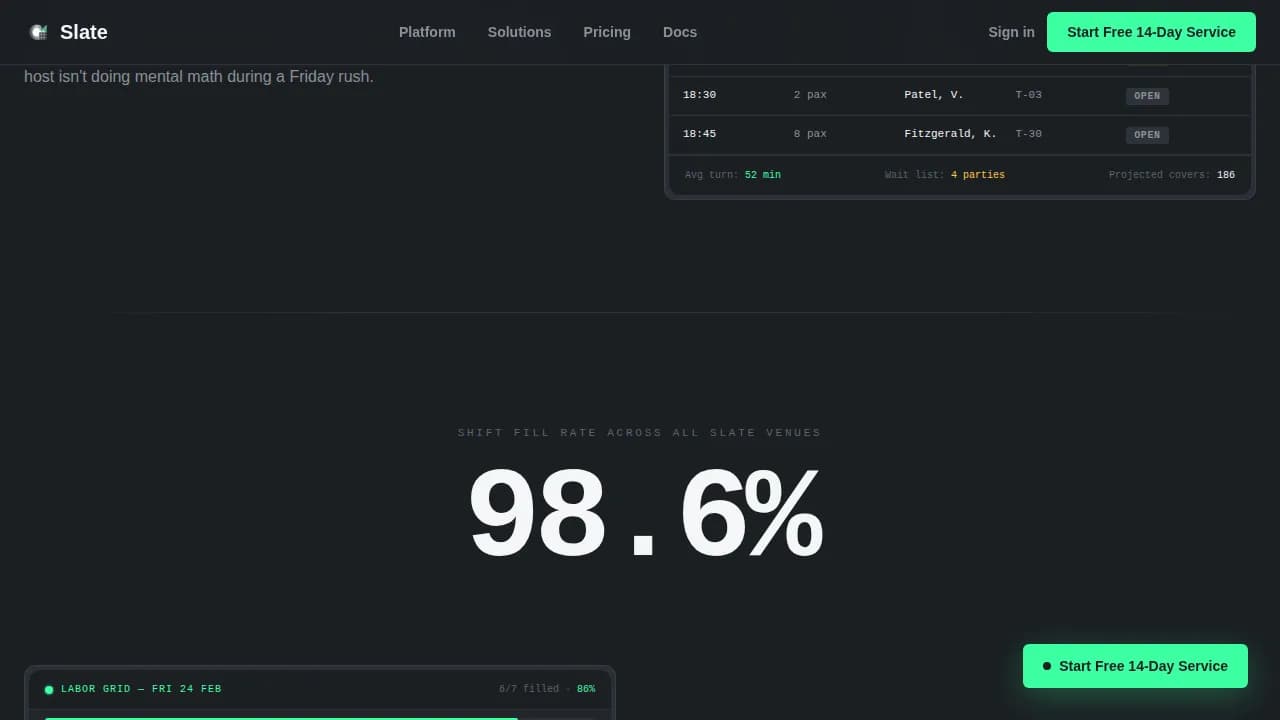 Reserve — Data-Driven Restaurant Booking Landing Page Template