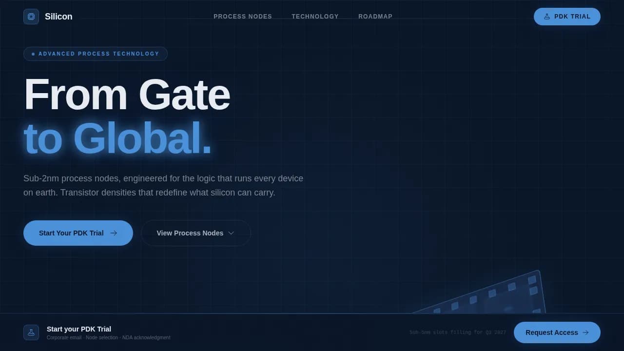 Silicon — Advanced Semiconductor Engineering Landing Page Template