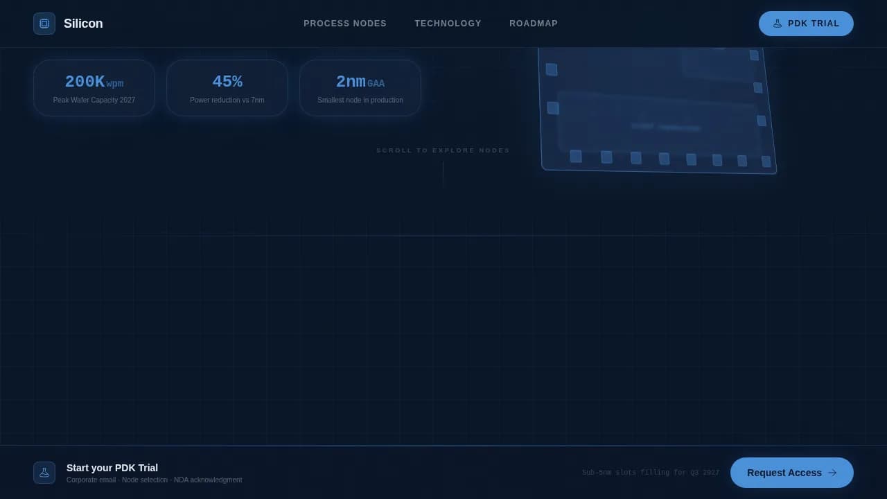 Silicon — Advanced Semiconductor Engineering Landing Page Template