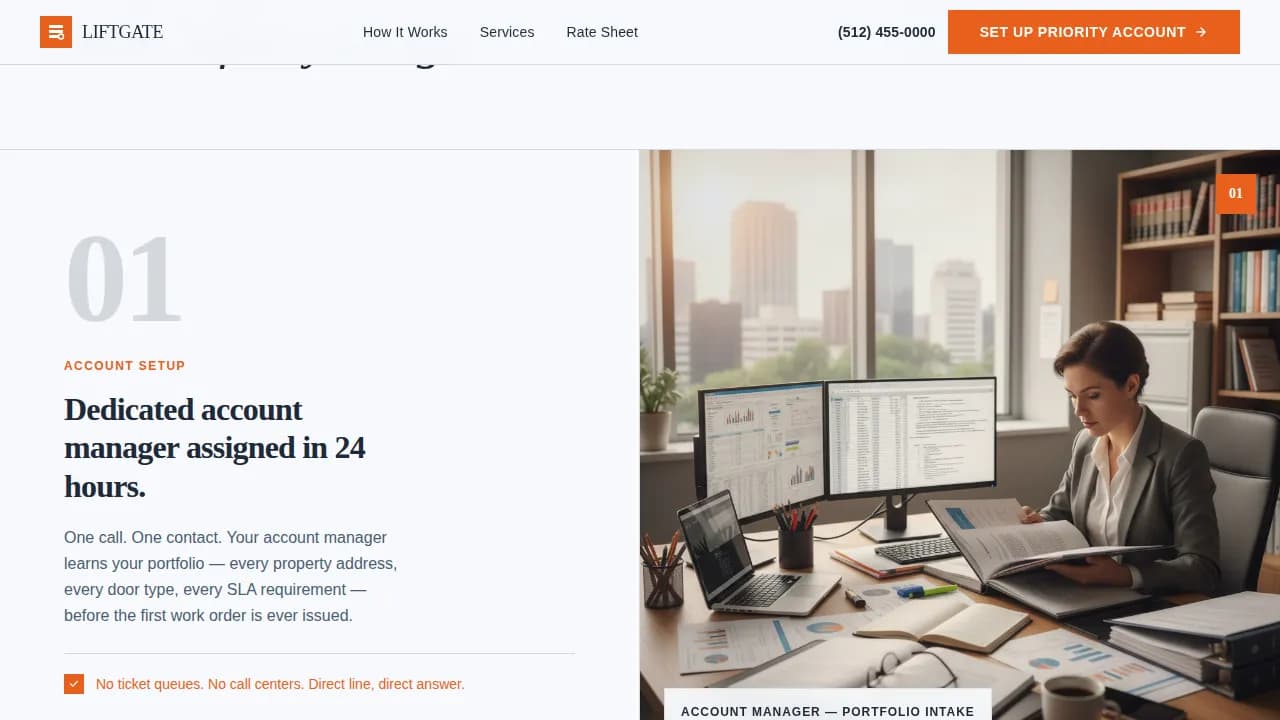 Liftgate — Professional Garage Door Repair Landing Page Template
