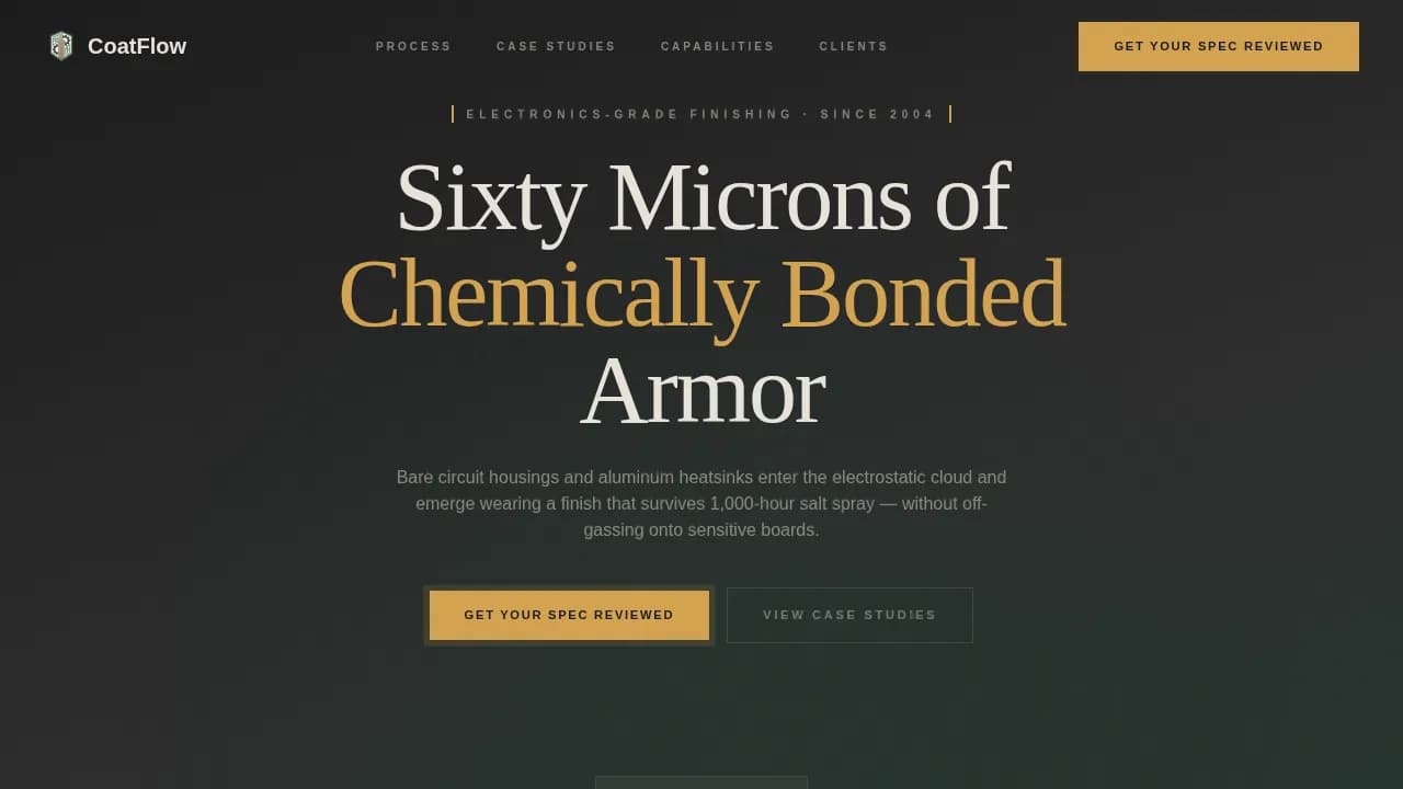 Spectrum — Advanced Coating Solutions Landing Page Template