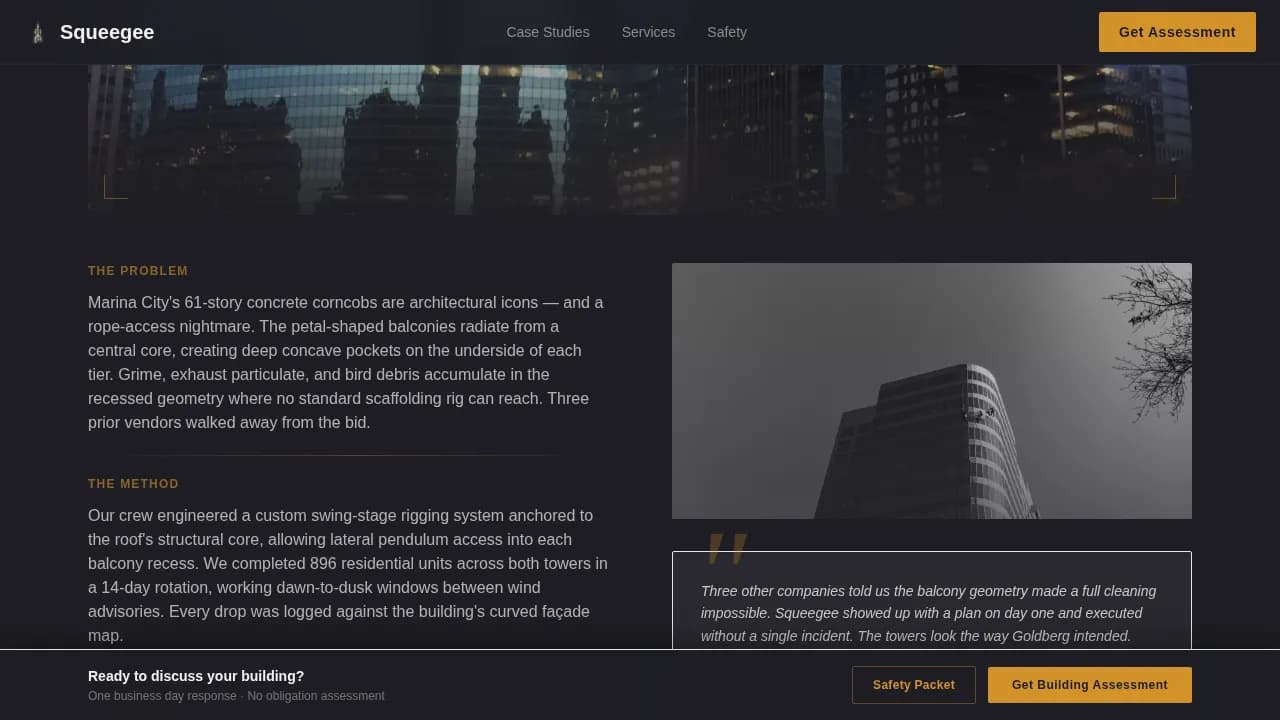 Squeegee — Professional Window Cleaning Landing Page Template