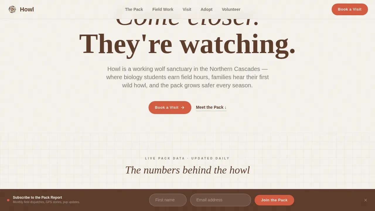 Wildlife & Conservation Professional Website Template