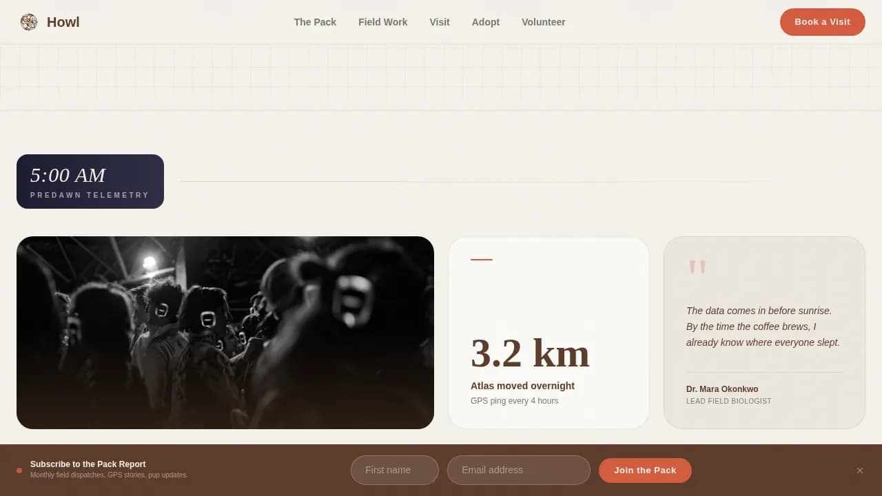 Wildlife & Conservation Professional Website Template