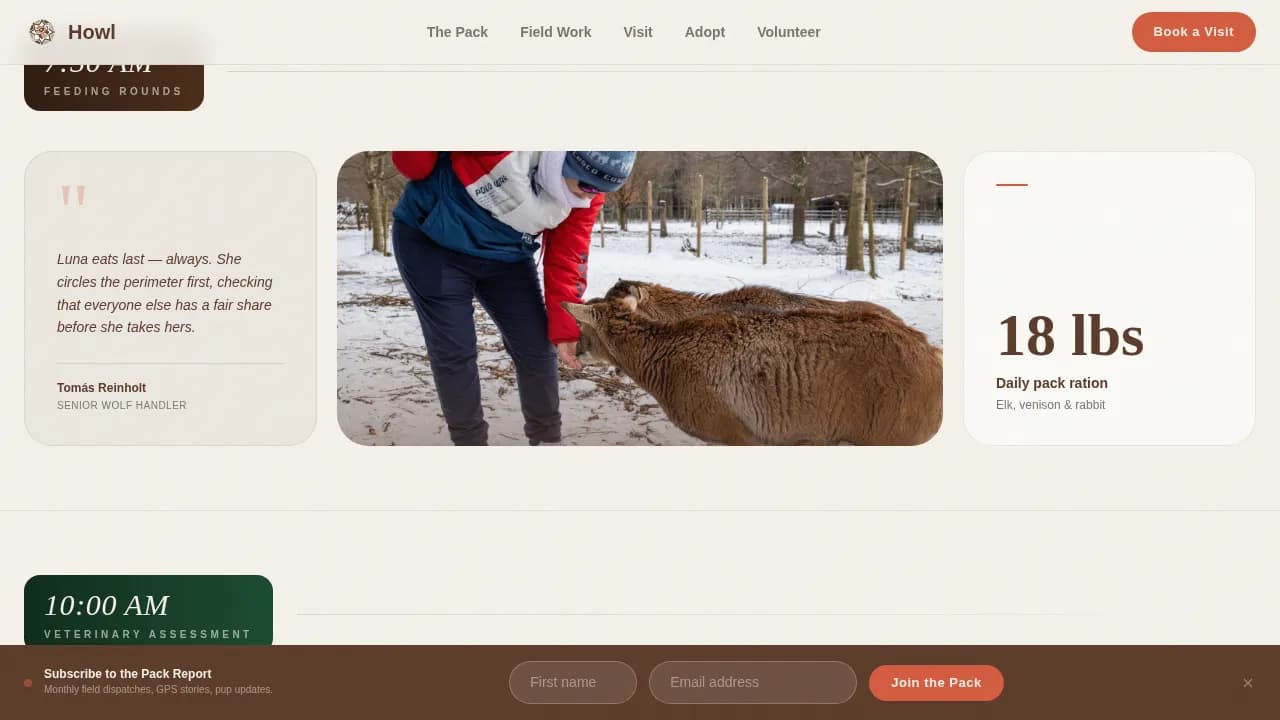 Wildlife & Conservation Professional Website Template